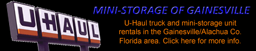 Advertisement Banner: Mini-Storage of Gainesville