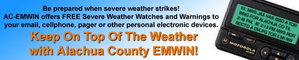 [ Alachua County EMWIN Project - Free Bulletins! ]