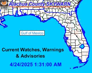 Current Watches/Warnings - Click For Larger Map