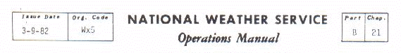 [NWS Operations Manual header]